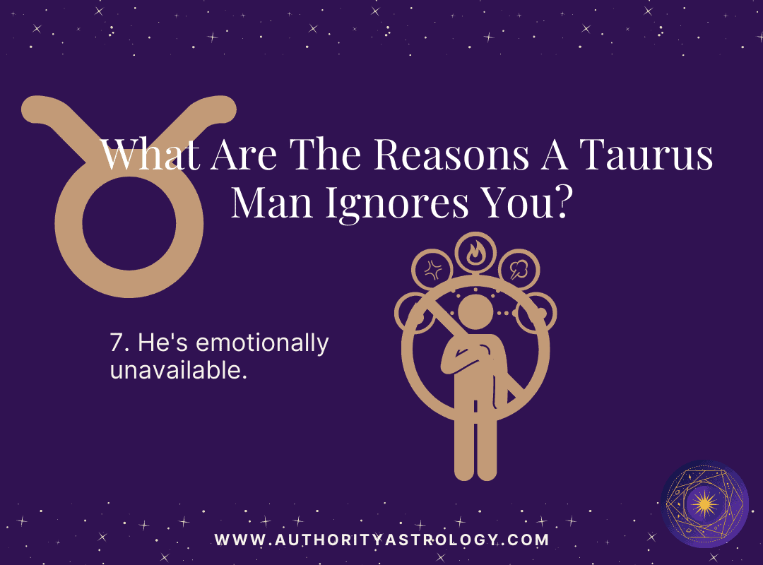 Reason 7: Why Taurus Man Ignore You - mini infographic
